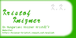 kristof knizner business card